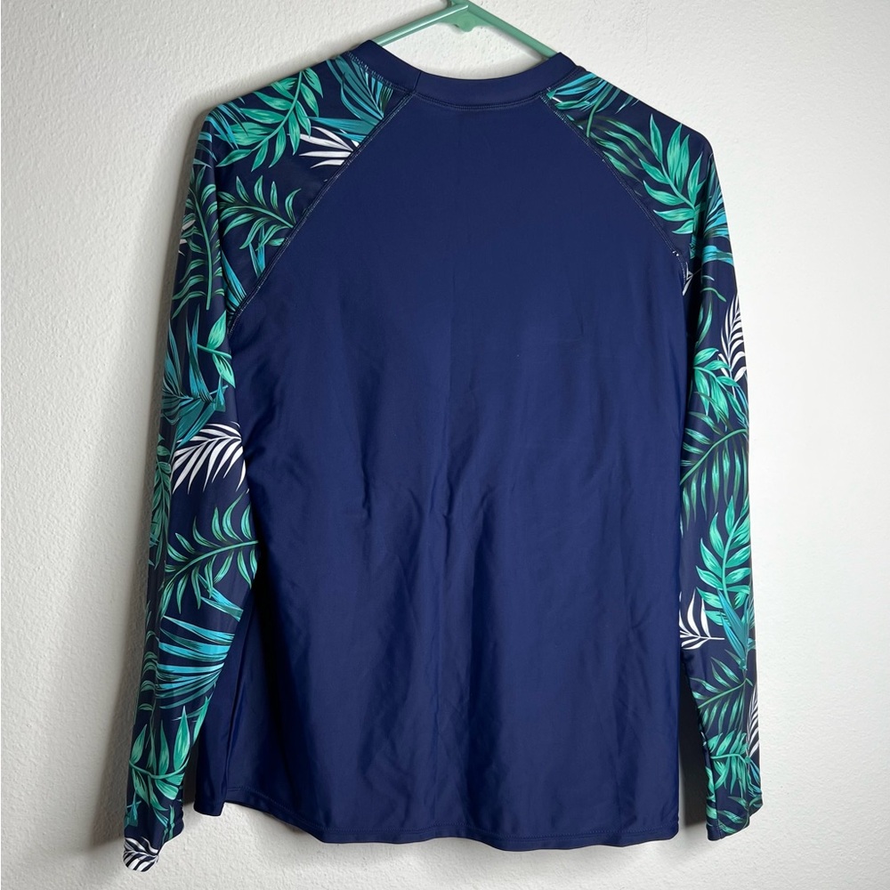 Daci Classic Fashion Two Piece Long Sleeve Swim Top Size XL Built In Bra - Picture 3 of 12